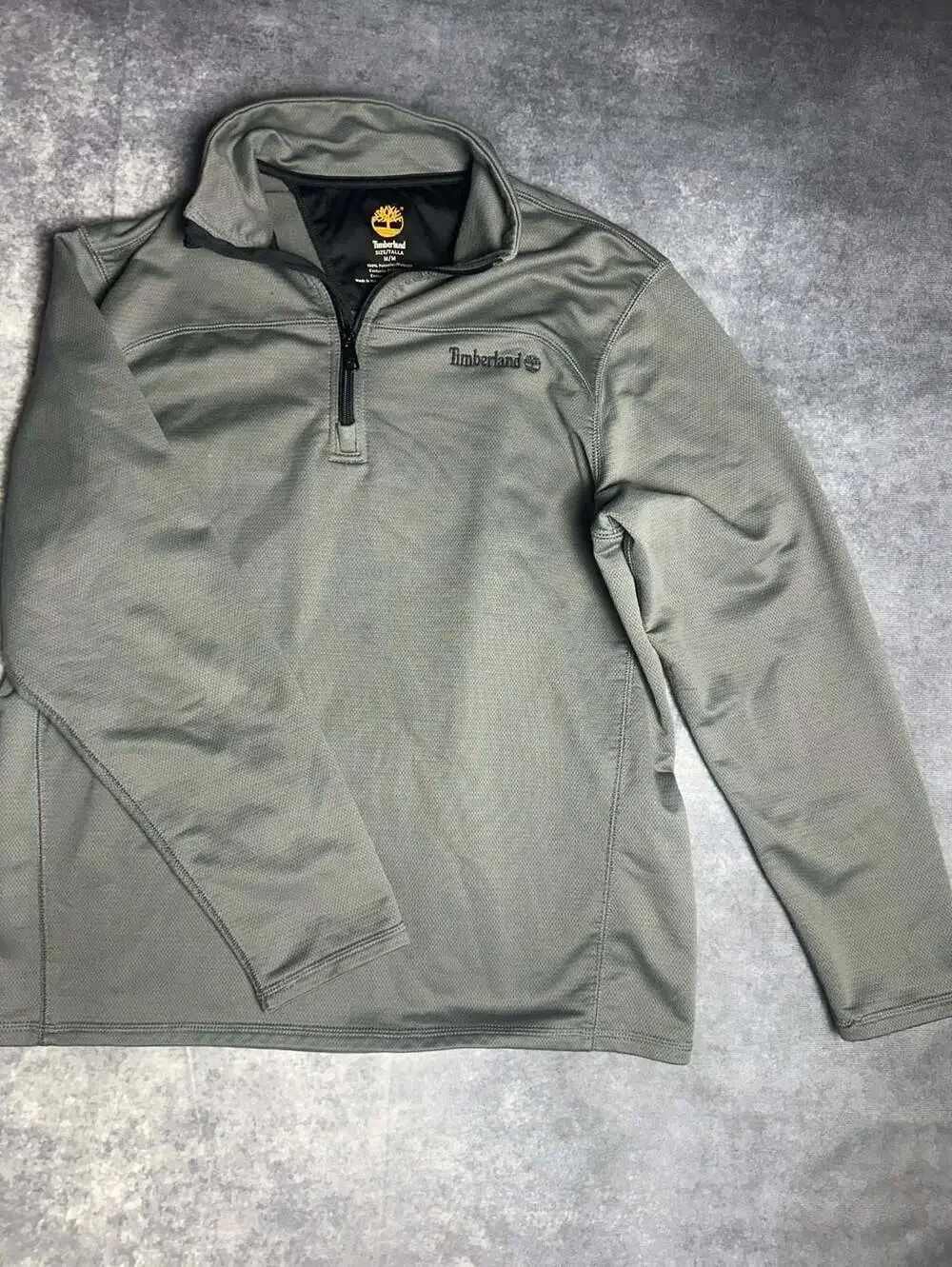 Timberland Men's Gray quater Zip Pullover Sweatshirt Size M